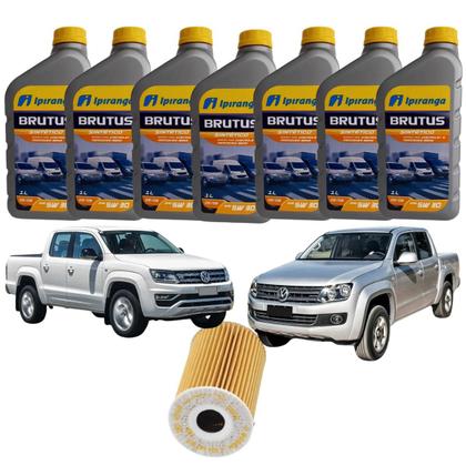 Imagem de Kit Troca Óleo Ipiranga 5w30 Motor Diesel Amarok 2.0 16v 2015/ em diante Volkswagen