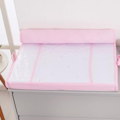 Imagem de Kit Trocador Reto Para Cômoda com Rolinho Rosa Bebe