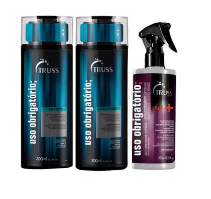 Imagem de Kit truss shampoo + condicionador uso obrigatorio + leave-in plus+