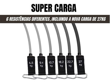 Imagem de Kit Tubing Extreme Pro 95Kg Barra Exercícios E Super Sacola