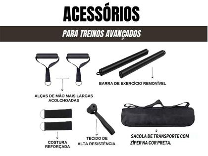 Imagem de Kit Tubing Extreme Pro 95Kg Barra Exercícios E Super Sacola