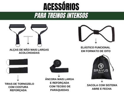 Imagem de Kit Tubing Premium Extreme Elástico Extensor Carga Máxima