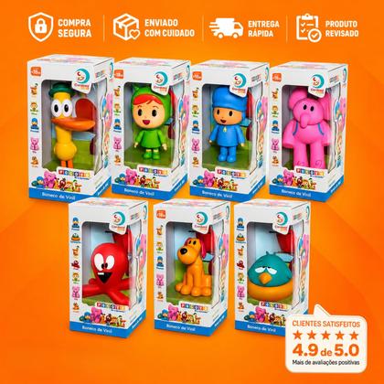 Imagem de Kit Turma do Pocoyo 7un Completo Vinil Atoxico Nina Loula