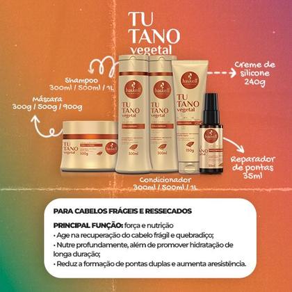 Imagem de Kit Tutano Haskell Shampoo Condicionador e Máscara 900g