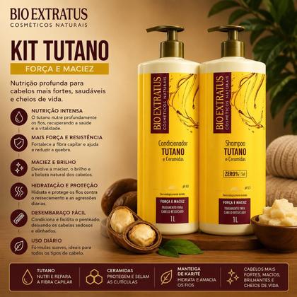 Imagem de Kit Tutano Sh e Cond Bio Extratus 1L Força e Maciez