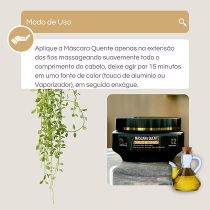 Imagem de Kit Tutano Shampoo sem sal hidratante + Máscara quente reconstrução Raiz Latina 250ML ressecados profissional