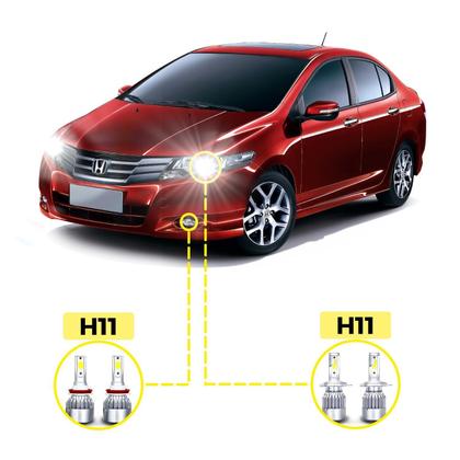 Imagem de Kit Ultra Led Honda City 2009/2014 20000 Lúmens 6500K H4 H11