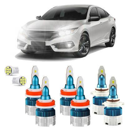 Imagem de Kit Ultra Led Mi2 Honda Civic G10 17 À 22 6000K 10000 Lúmens