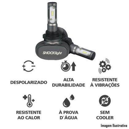 Imagem de Kit Ultra Led Titanium 9006 HB4 6000k 50W Shock Light
