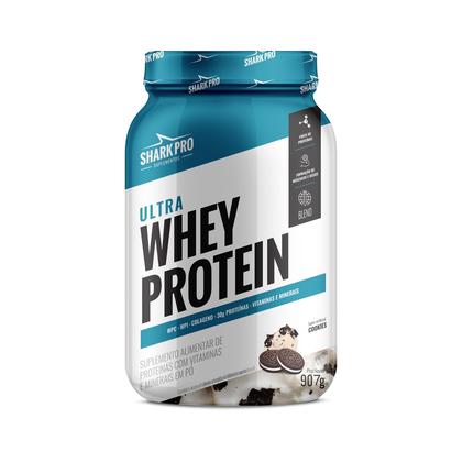 Imagem de Kit Ultra Whey Protein Sabor Cookies 907g Shark Pro + Creatina Monohidratada 300g Shark Pro