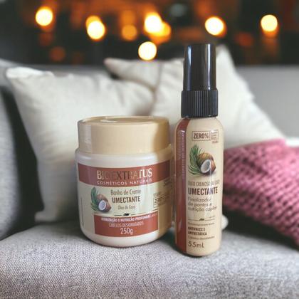 Imagem de Kit Umectante umectação capilar 1 Banho de creme 250ml 1 Óleo de coco cremoso 55ml