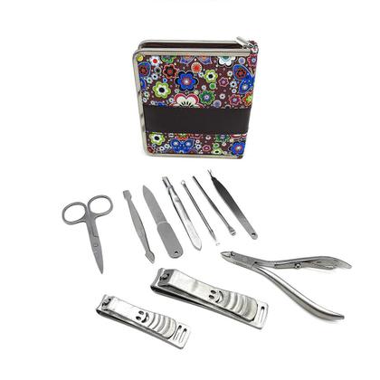 Imagem de Kit Unha Manicure Pedicure Alicate Cutículas Cortador 10 Pç