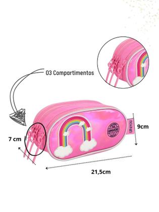 Imagem de Kit Up4You Mochila Rodas Lancheira Estojo Box E Triplo