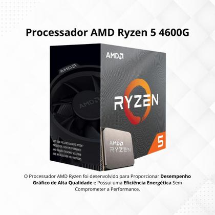 Imagem de Kit Upgrade AMD Ryzen 5 4600G Vega 7 Placa Mãe A520 Memória Ram 16GB DDR4