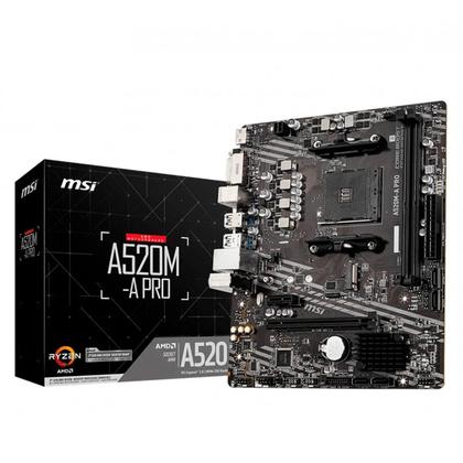 Imagem de Kit Upgrade AMD Ryzen 5 5600G / Placa Mãe MSI A520M-A PRO