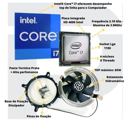Imagem de Kit Upgrade Gamer Placa Mãe M2 Lga 1150 + I7 + 16gb Ddr3