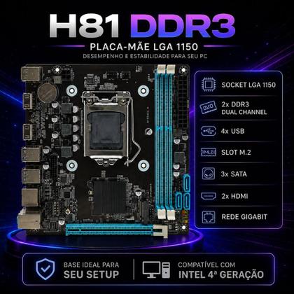 Imagem de Kit Upgrade Pl Mãe H81 Cooler