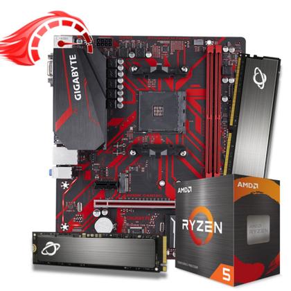 Imagem de Kit Upgrade Processador AMD Ryzen 7 5700X + Placa Mãe B450M + Memória 16GB DDR4 + 1TB SSD M.2