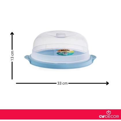 Imagem de Kit Utensílios Boleira  Queijeira  Torteira de Plástico Com Tampa