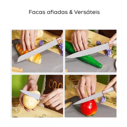 Imagem de Kit Utensílios Cozinha 19 Peças Completo Silicone E Madeira