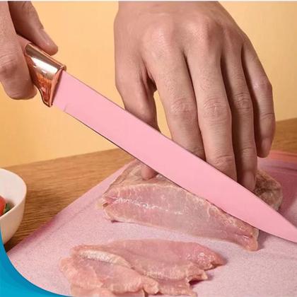 Imagem de Kit Utensílios Cozinha 19 Peças Facas Preto Alta Resistência