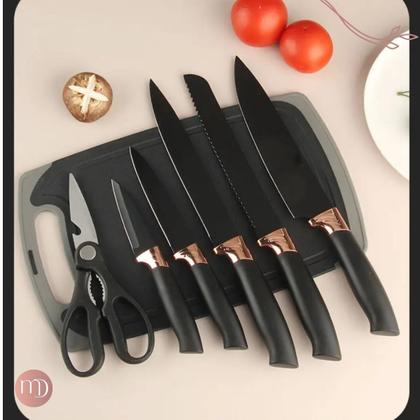 Imagem de Kit Utensílios Cozinha Completo 19 Peças Silicone Com Tábua