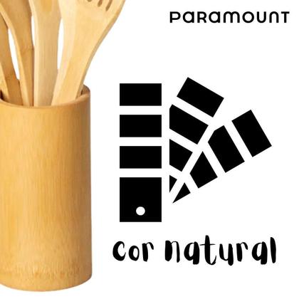 Imagem de Kit Utensílios De Bambú 6 Pçs 100% Bambú Natural Paramount