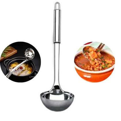 Imagem de Kit Utensílios de Cozinha 5 Peças 100% Inox Jogo Talheres 1 Colher Arroz 1 Escumadeira 1 Concha 1 Pegador Massa e 1 Amassador Batata