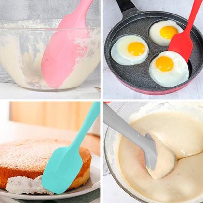 Imagem de Kit Utensílios De Silicone Maciço Colher Espátula Flexível