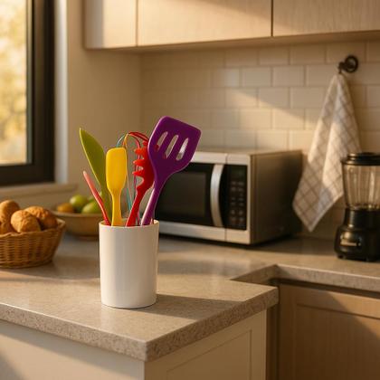 Imagem de Kit Utensílios De Silicone Para Cozinha Colorido 9 Peças