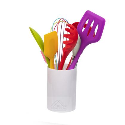 Imagem de Kit Utensílios De Silicone Para Cozinha Colorido 9 Peças