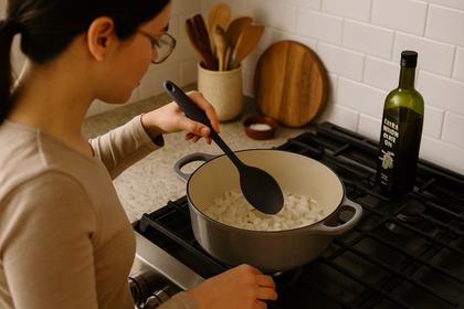 Imagem de Kit utensílios de Silicone Preto com Descanso