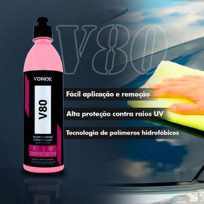 Imagem de Kit V80 Vonixx + Boina Espuma 5'' Azul Refino e Lustro Lincoln