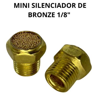 Imagem de kit Válvula Joystick Pneumatica 5/2 Vias Alavanca Trava 1/4 - C/ 02 Silenciador C/ 3 Reta macho 1/4x06mm