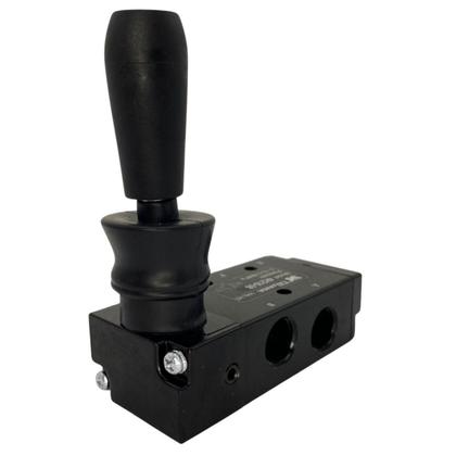 Imagem de Kit Válvula Joystick Pneumatica 5/2 Vias Alavanca Trava 1/4