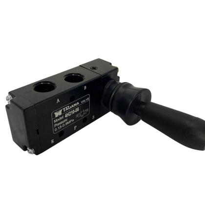 Imagem de Kit Válvula Joystick Pneumatica 5/2 Vias Alavanca Trava 1/4