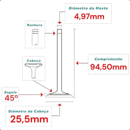 Imagem de Kit Valvulas De Admissao E Escape Mahle Suzuki En Intruder Yes 125 2007 A 2016