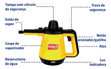 Imagem de Kit Vaporizador + Pano descartavel Higienizador 1200w/Top Clean Intech Machine limpeza 127V