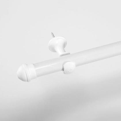 Imagem de Kit Varão 2m para Cortinas 19mm Branco