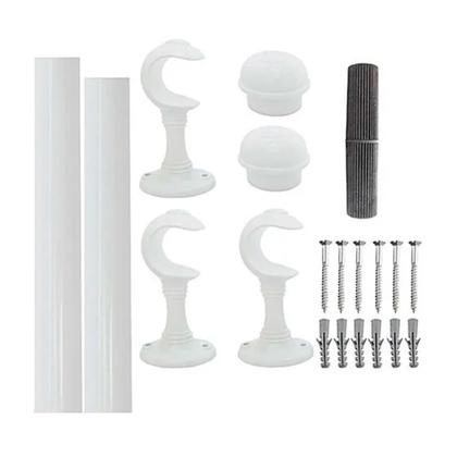 Imagem de Kit Varão 2m para Cortinas 19mm Branco