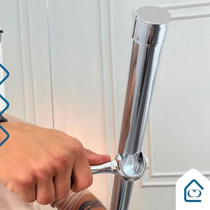 Imagem de Kit varão cromado 3 metros x 28mm reforçado