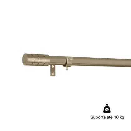Imagem de Kit Varão Para De Cortina Extensivo 1,20 a 2,10M Cilíndrico Ouro Velho
