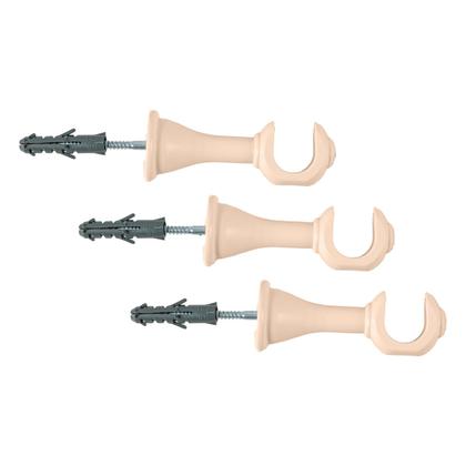 Imagem de Kit Varão Simples para Cortina de 2 Metros com 3 Suporte Espessura 19mm