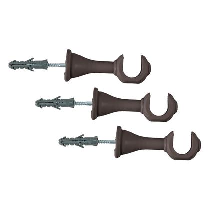 Imagem de Kit Varão Simples para Cortina de 2 Metros com 3 Suporte Espessura 19mm