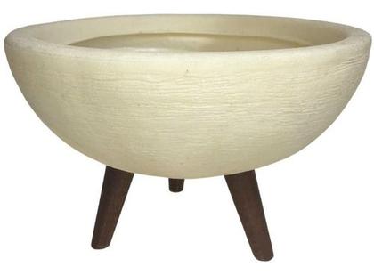 Imagem de Kit Vaso Bacia Com Muda De Jibóia Com Substrato Decorativo 