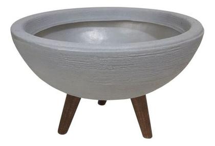 Imagem de Kit Vaso Bacia Com Muda De Jibóia Com Substrato Decorativo 