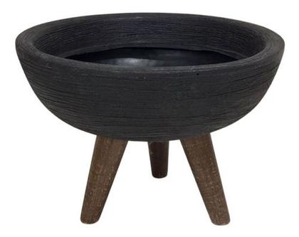 Imagem de Kit Vaso Bacia Com Muda De Jibóia Com Substrato Decorativo 