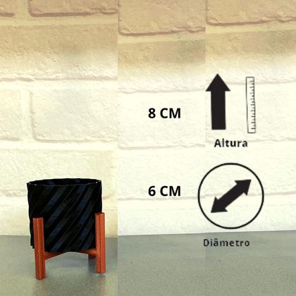 Imagem de Kit Vaso e Cachepot Minimalista Preto e Cobre