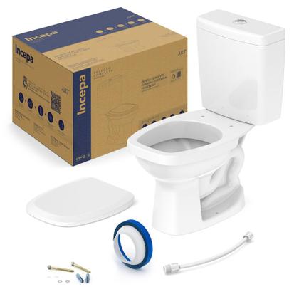 Imagem de Kit Vaso Sanitário com Caixa Acoplada Art Acionamento Duplo 3/6L Branco Incepa