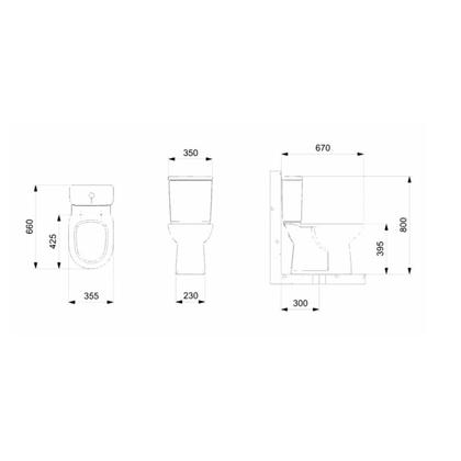 Imagem de Kit Vaso Sanitário com Caixa Acoplada e Assento Queda Amortecida Round Roca